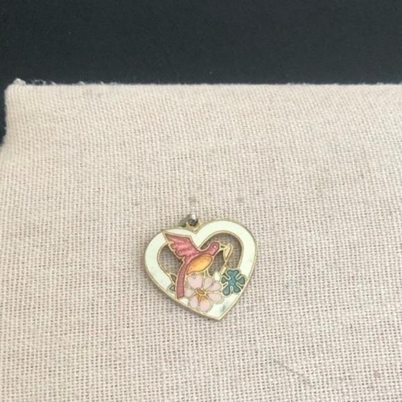 Vintage Cloisonné Bird Pendant - Picture 1 of 3
